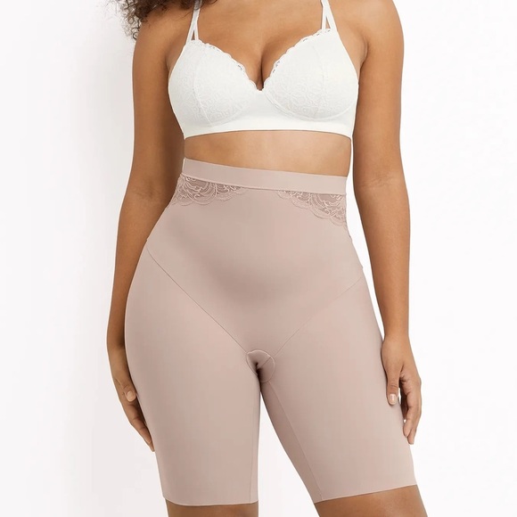 Maidenform Lace High Waist Thigh Slimmer Shapewear NWT medium - Picture 1 of 8